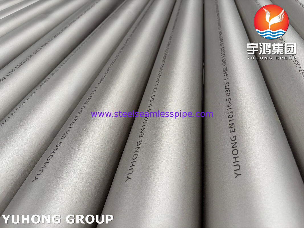 EN 10216-5 1.4462 Duplex Stainless Steel Pipe Duplex 2205 / UNS S32205 Seamless Pipe