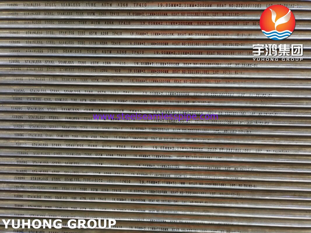 Stainless Steel Seamless Tube ASTM A268 TP410 1.4006 Furnace Tube For Refining Industry
