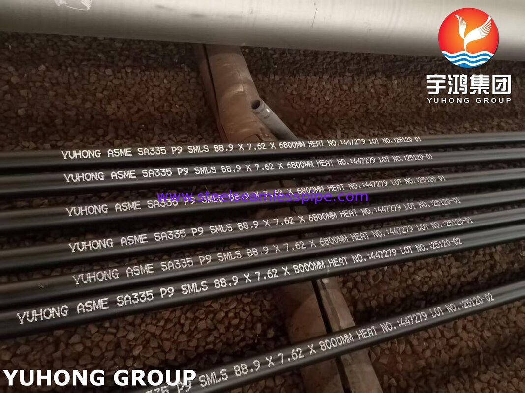 ASME SA335 P9 Seamless Ferritic Alloy Steel Pipe for High Temperature Service with Normalized and Tempered Treatment