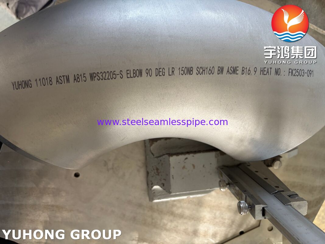 ASTM A815 WPS32205 Duplex Steel Elbow Duplex 2205 90 Degree Elbow LR B16.9 Pipe Fittings