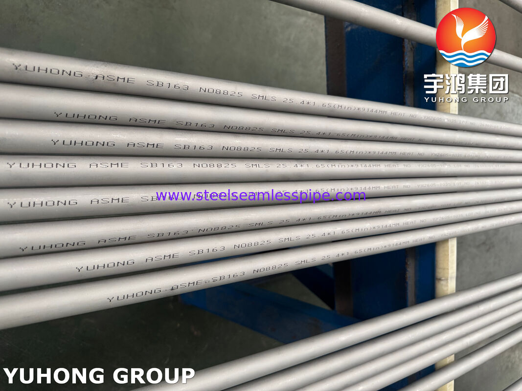 ASME SB163 UNS N08825 Incoloy 825 Nickel Alloy Seamless Tubes For Chemical Industry