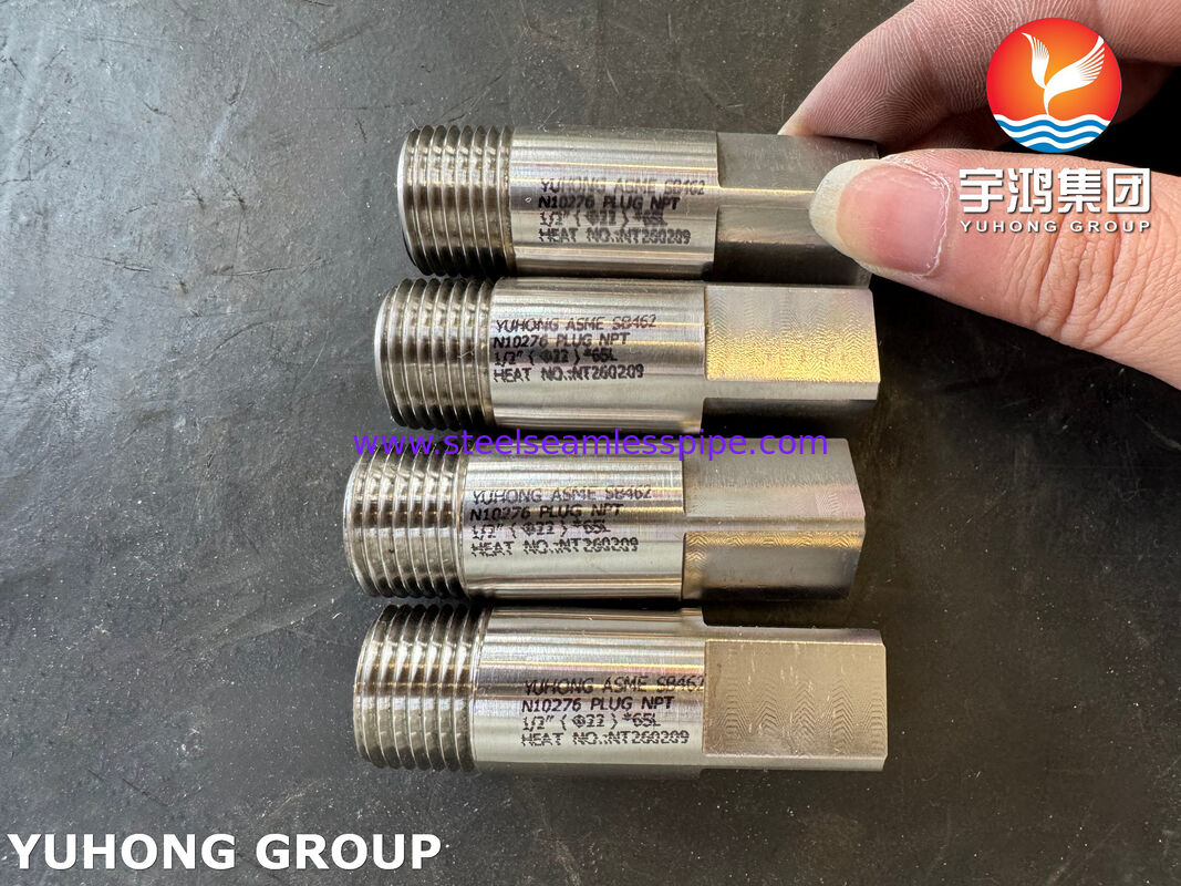 ASME SB462 UNS N10276 Nickel Alloy Plug NPT ASME B16.11 Hastelloy C276 Forged Fittings