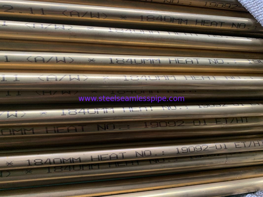Seamless Nickel Alloy Pipe 15.88*1.24*6096MM 100% HT ASTM B111 / ASME SB111