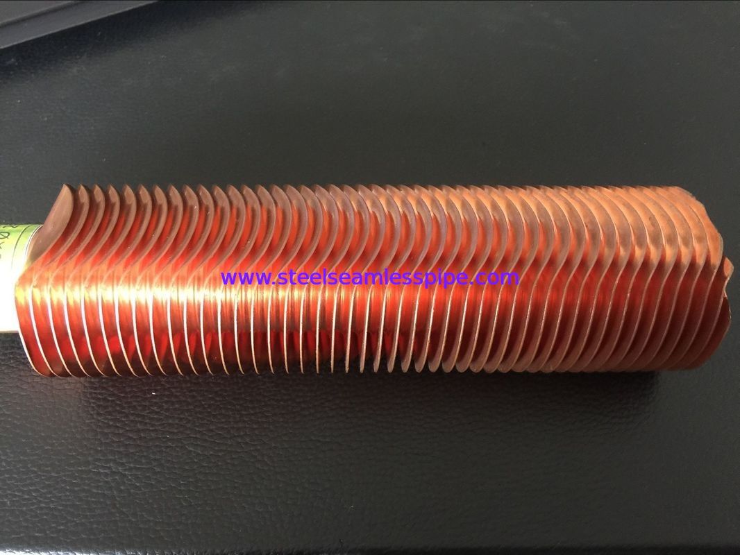 25.4MM 1" Finned Copper Tubing CuNi 90/10 Shape Type UNS12200 / UNS14200