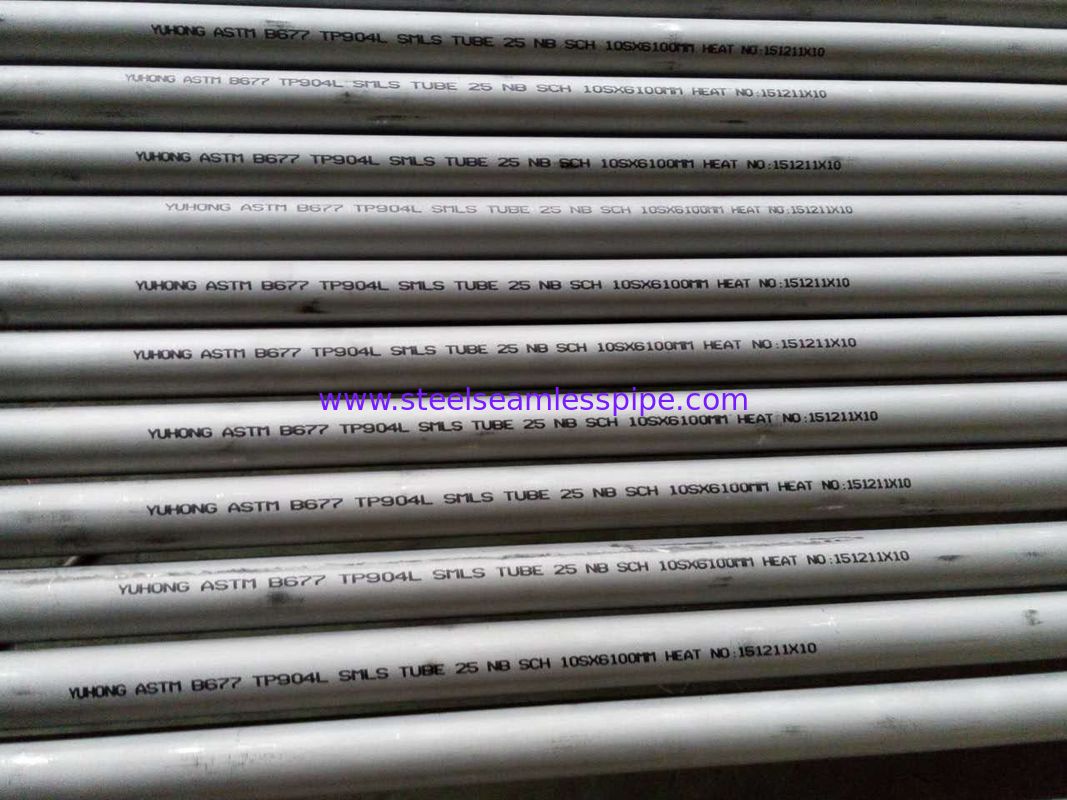 UNS NO8904 Duplex Stainless Steel Pipes B677 A312 Standard Max 20