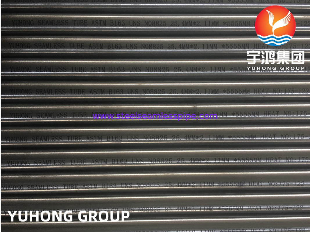 INCOLOY ALLOY 825 SEAMLESS PIPE , NICKEL ALLOY PIPE ASTM B 163 / ASTM B 704, ET, HT