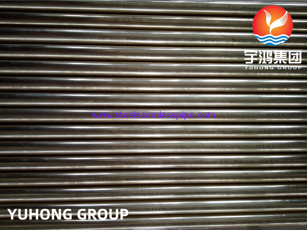 Brass Alloy Seamless Tube ,ASTM B111 C44300 / CuZn28Sn1/ CZ111,  For Condenser And Cooling Application
