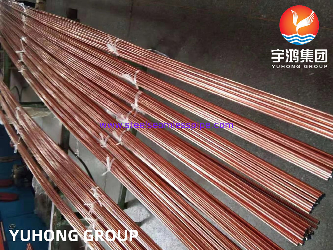 ASTM B111 / ASME SB111 TP2 UNS C12200 DHP Copper Tube Seamless Heat Exchanger Tube