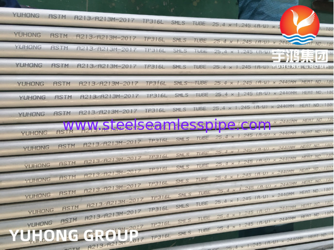ASME SA213 TP316L (EN 10216-5)Stainless Steel Seamless Tube Apply for Boiler