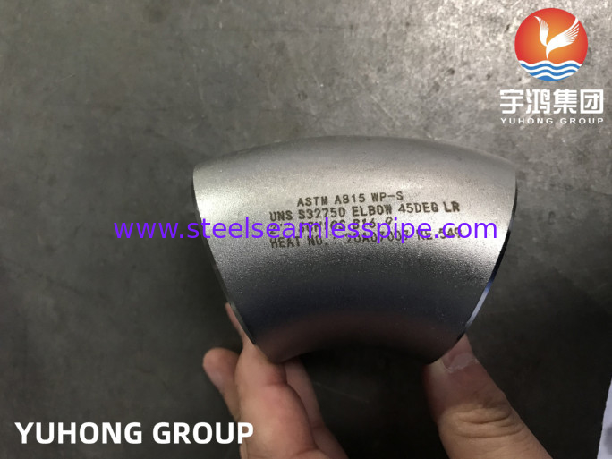 ASTM A815 WP-S 32750 ELBOW 45/90 DEG DUPLEX STEEL PIPE FITTINGS B16.9