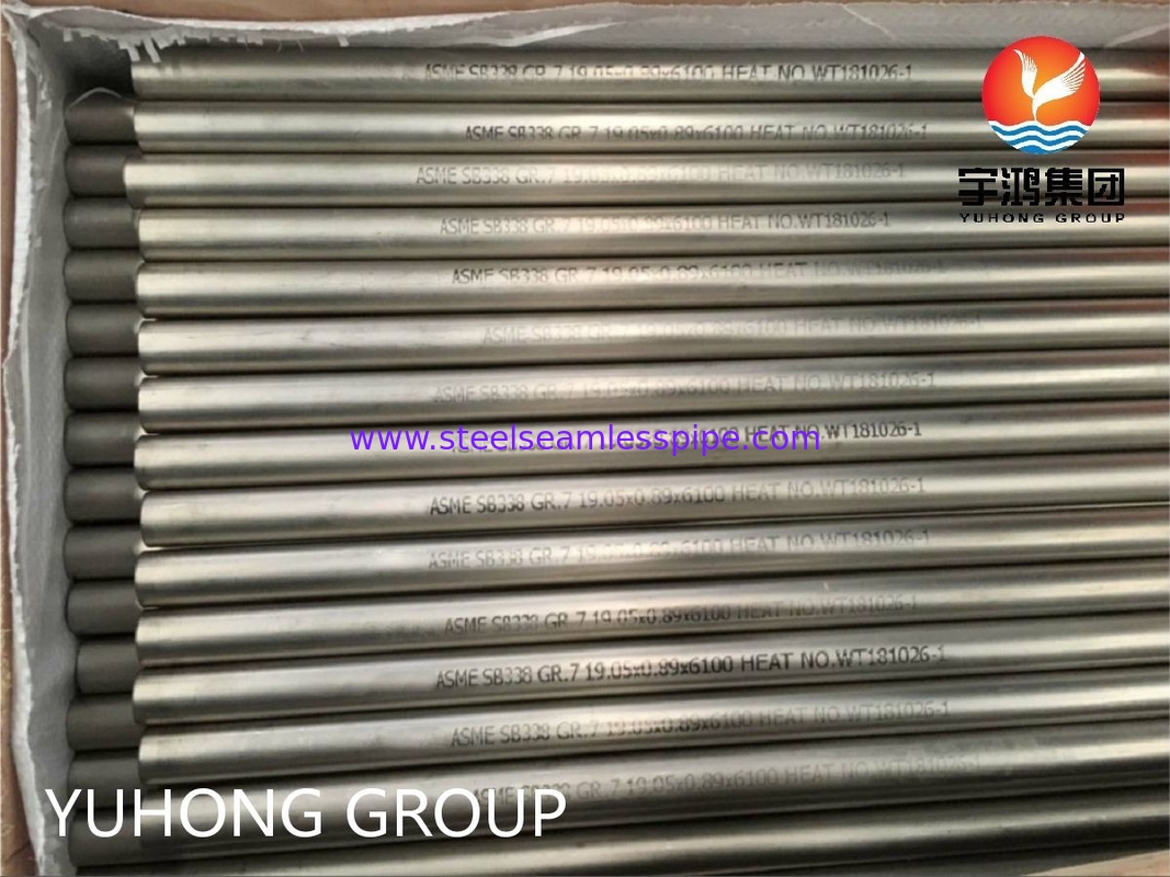 ASME SB338 GR.7 Titanium Alloy Seamless Steel Tube For Condensers And Heat Exchangers