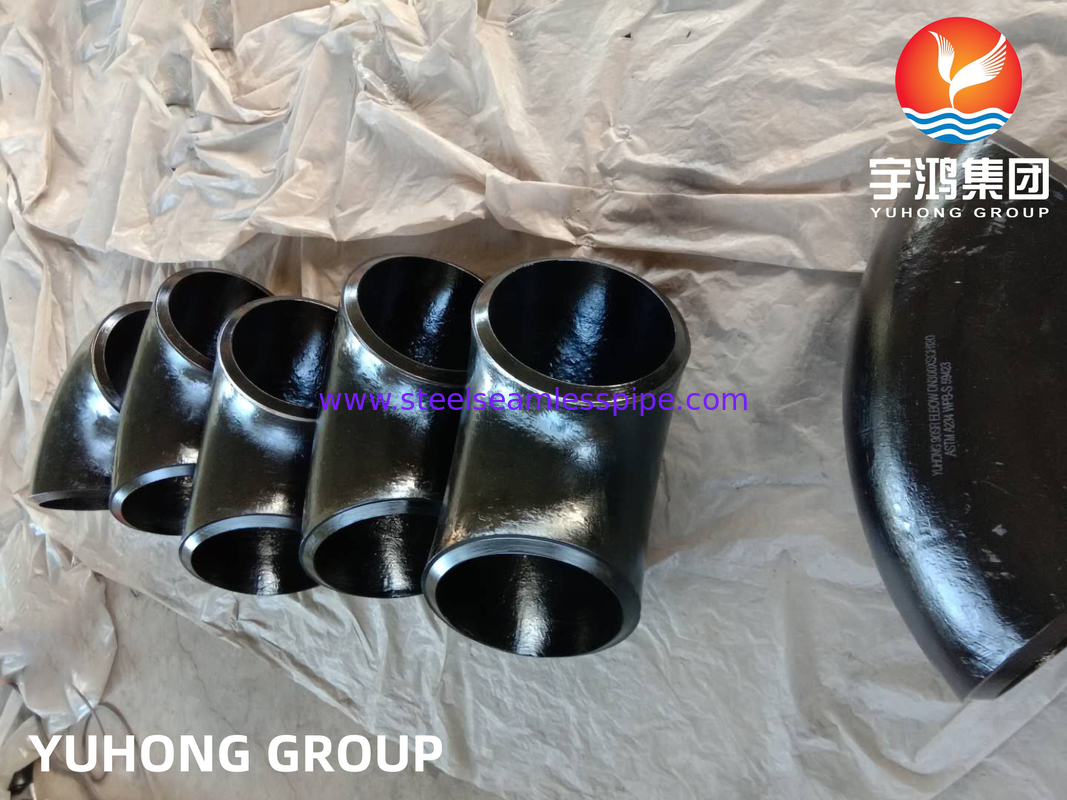 ASTM A234 WPB-S 45 / 90 DEGREE CARBON STEEL PIPE FITTING ELBOW B16.9 BLACK PAINTING