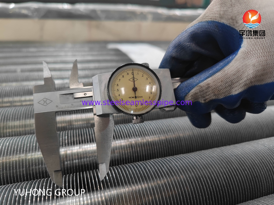 EN 10217-7 1.4301 AL Fin Extruded Finned Tube For Heat Exchanger And Drying