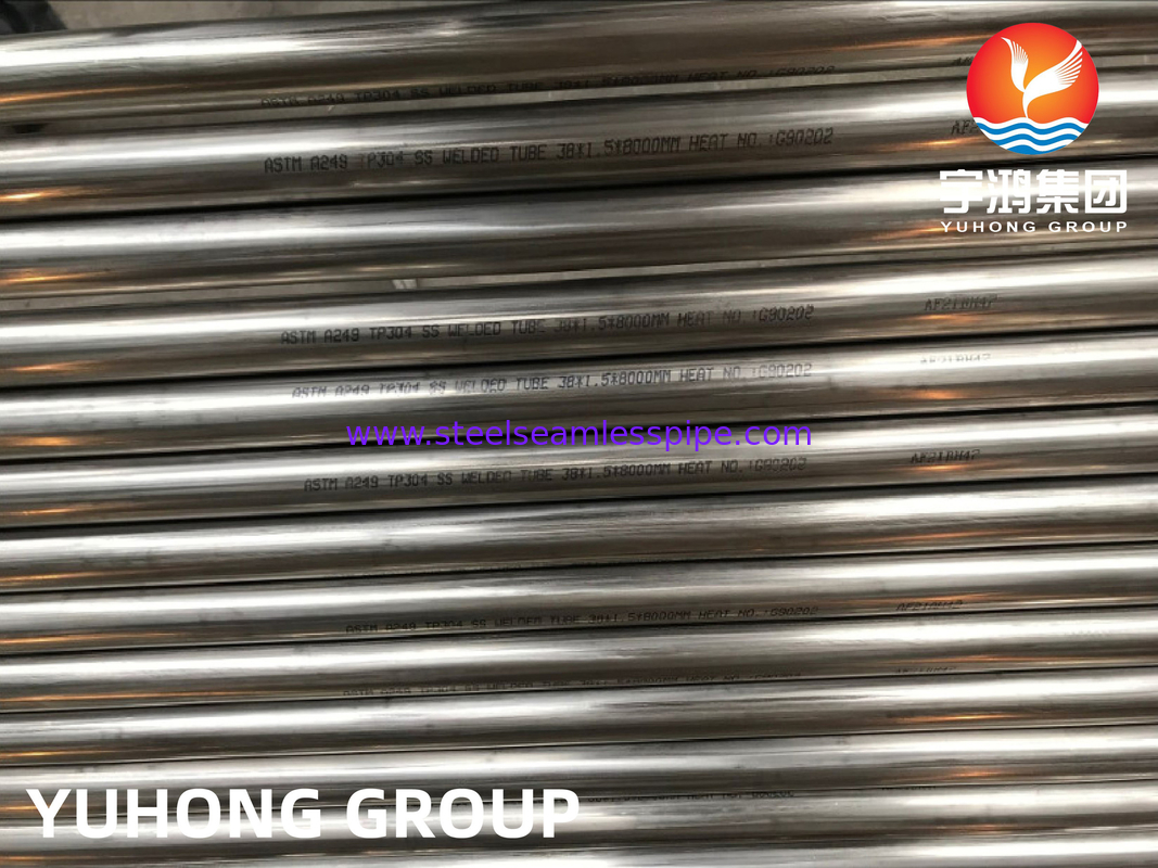 ASTM A249 TP304, 1.4301, UNS S30400 Stainless Steel Welded Tube, Bright Annealed Tube