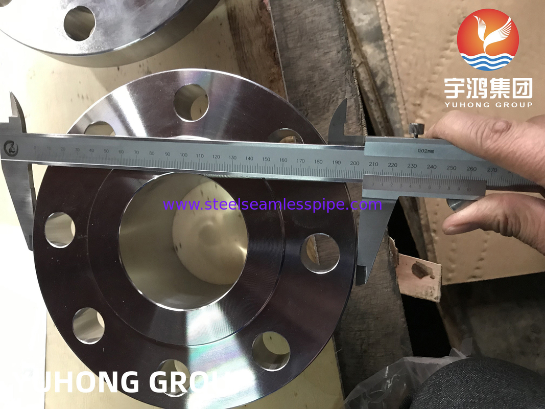 ASTM A182 F51 2'' SCH10S ASME B16.5 WNRF Duplex Stainless Steel Flange PT/PMI
