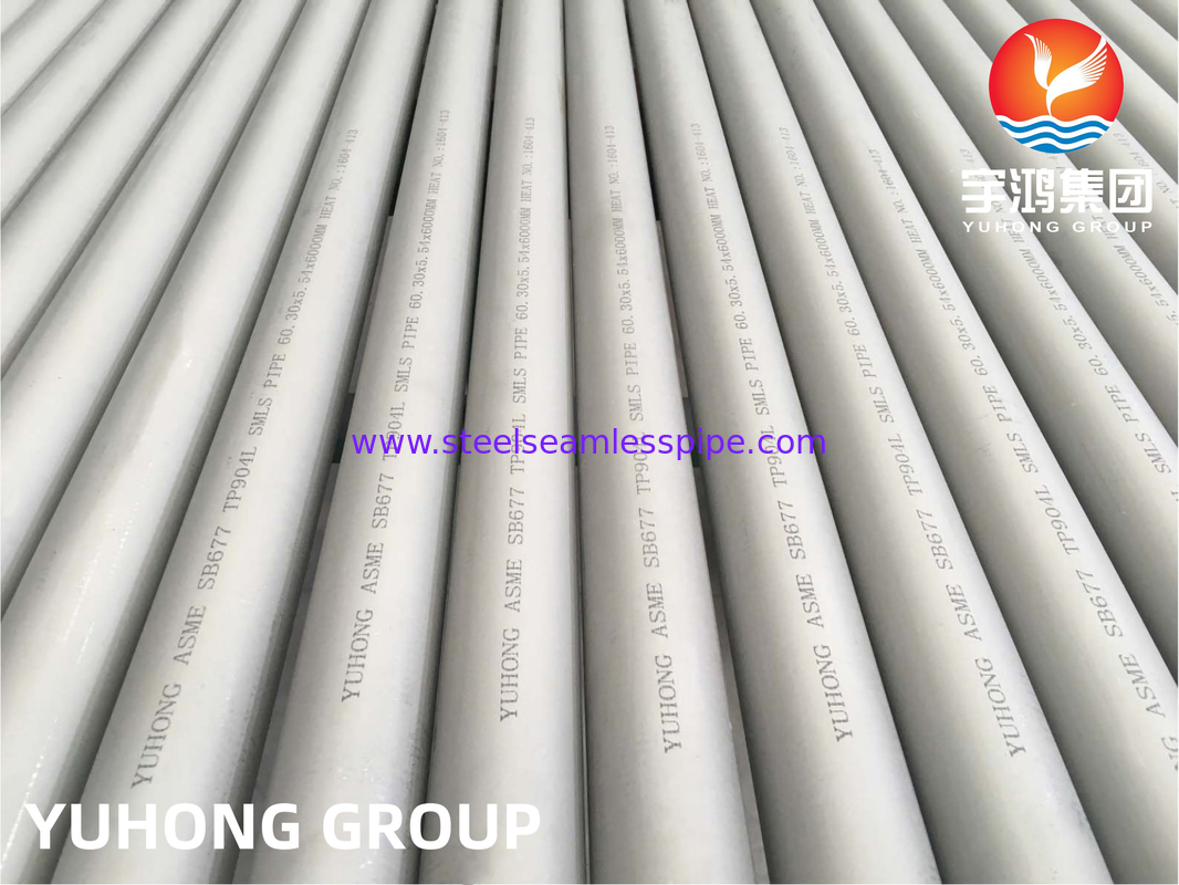 ASME SB677 / ASTM B677 TP904L UNS N08904 Stainless Steel Seamless Pipe