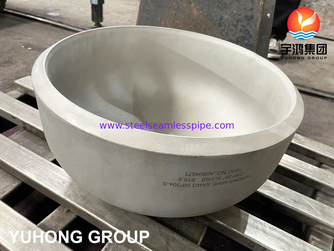 ASME SA403 WP304-S Stainless Steel Butt Weld End Cap with ASME B16.9 Dimensional Standard