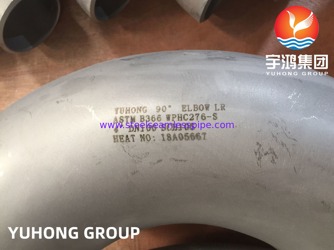 Butt Welded Fittings ASTM B366 Hastelloy C276, UNS N10276 Nickel Alloy 90Deg LR Elbow