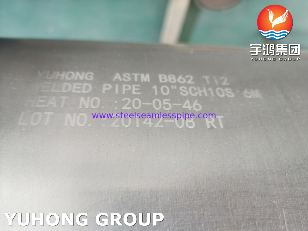 Stainless Steel Welded Pipe ASTM B862 Ti2 Welded Pipe UNS R50400