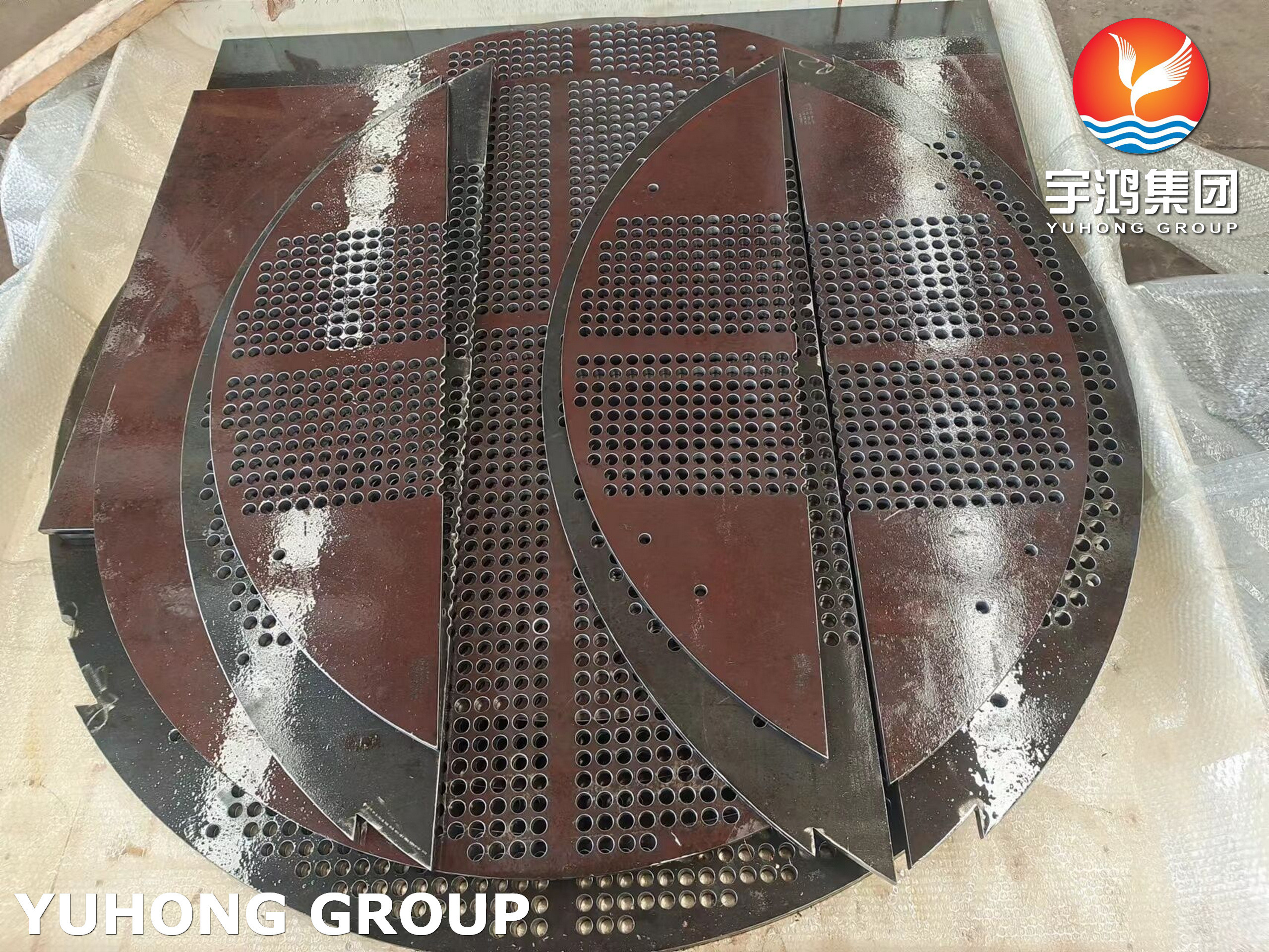 Heat Exchanger Tubesheet Baffle Support Plate A182 F304 / F316/F316L ...