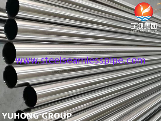 Stainless Steel Seamless Sanitary Tube ASTM A270 TP316L 320 Grit Polished Outside