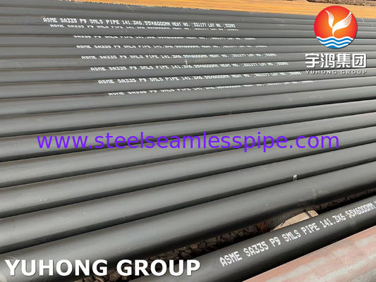ASTM A335 P9 High Temperature Alloy Steel Pipe For Heat Exchanger Black Painted