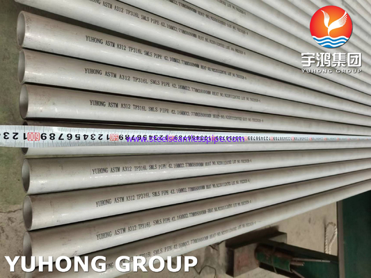 ASTM A312 TP316L SS Seamless Cold Rolled Pipe For Heat Exchanger Boiler