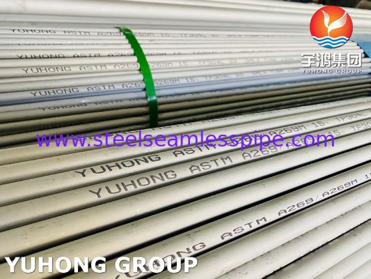 ASTM A269 TP304L Stainless Steel Seamless Tube Pickled Annealed For Heat Exchanger PMI Test