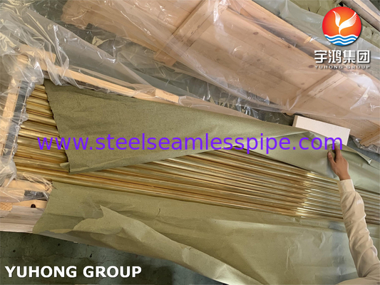 Admiralty Brass Tube Bronze Water Tube Copper Alloy Tube Tu B111 C44300 19.05MM*2.11MM*7315MM ,O61,ET/HT Heat Exchanger