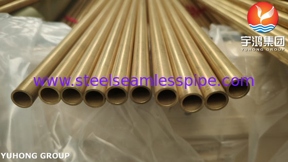 ASTM B111 C70600 C68700 C71500 C44300 Seamless Cooper Alloy Tube 100% HT For Tube Bundle