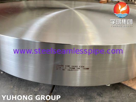 ASME SA965 F304 Forged Disk and SA266 Gr.2 Ring for Heat Exchanger Components