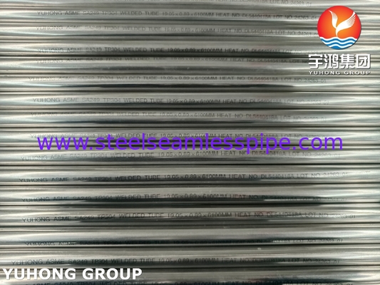 ASME SA249 TP304 Stainless Steel Welded Heat Exchanger Tube Bright Annealed