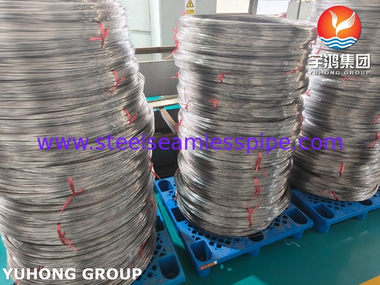 SUS304 Coiled Stainless Steel Medical Capillary Tubing For Injection Needle Tubes ISO9626
