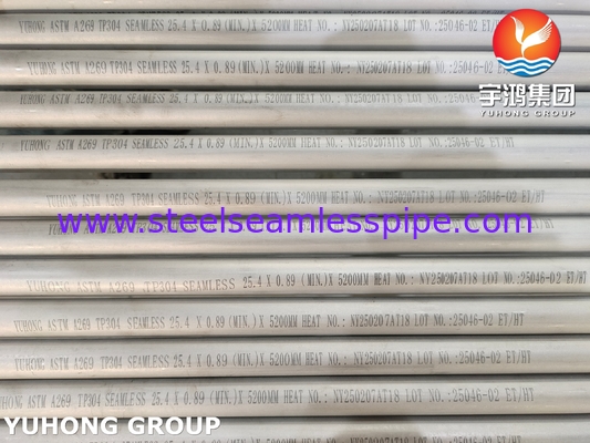 ASTM A269 TP304 Stainless Steel Seamless Tube Pickled Annealed for Heat Exchanger and General Service