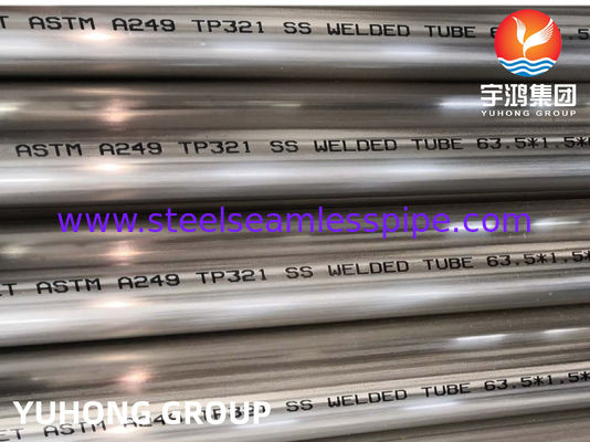 ASTM A249 TP321 Stainless Steel Welded Bright Annealed Tube, Heat Exchanger and Condenser Application