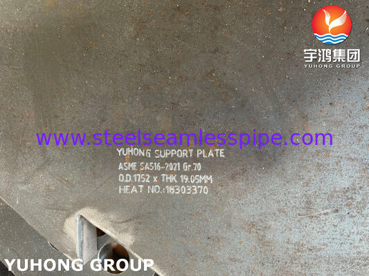 Carbon Steel Baffle Plate Support Plate ASME SA516 GR 70 For Heat Exchanger