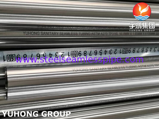 Sanitary Tube ASTM A270 TP316L Stainless Steel Seamless Bright Annealed Tube For Beer Industry