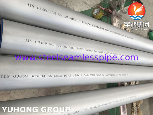 STAINLESS STEEL SEAMLESS PIPE JIS G3459 SUS304 HOLLOW BAR FOR GENERAL CORROSIVE SERVICE