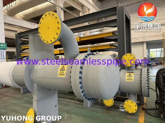 Shell & Tube Heat Exchanger – Nitrogen Filled, Anti-Corrosion, with Safety Labels for Hot Surface & Asphyxiation