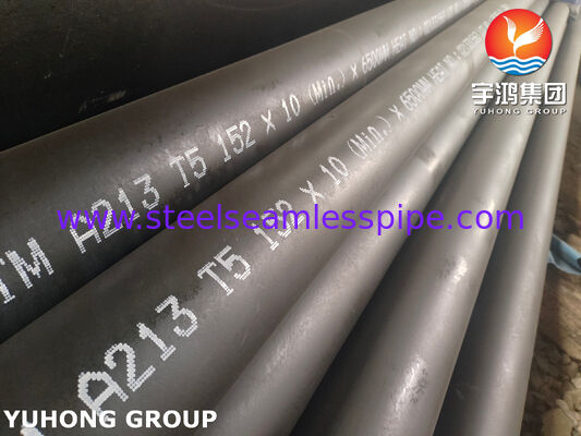 Boiler Tube ASTM A213 Grade T5 Alloy Steel Seamless Tube Black Painted For Boiler