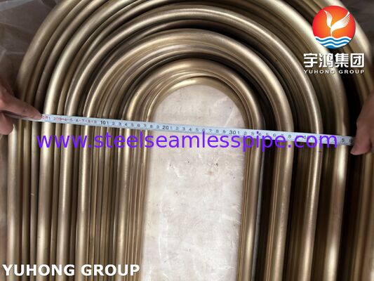 ASME SB111 C44300 U-Bend Copper Alloy Tube For Heat Exchanger