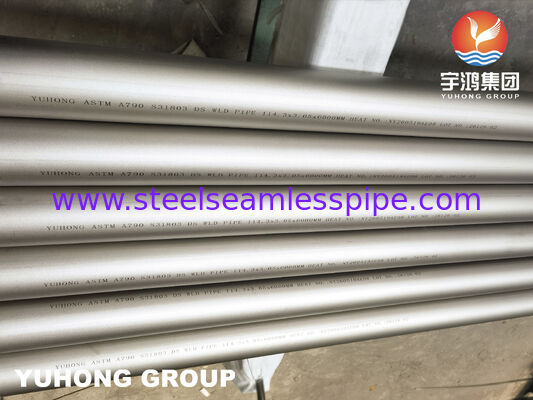 ASTM A790 UNS S31803 Duplex Stainless Steel Welded Pipe for Corrosive Industrial Service