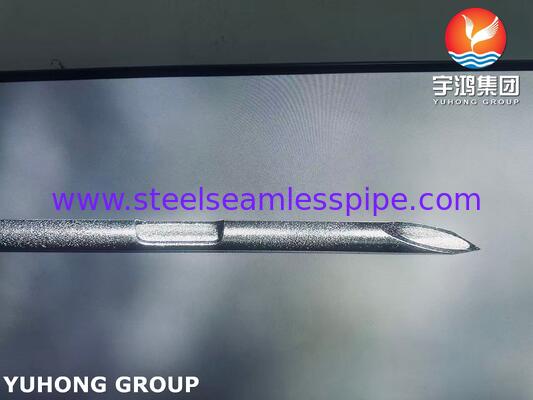 Medical Grade Stainless Steel Back Cut Notched Needle Tube For IV Catheter ISO9626 SUS304