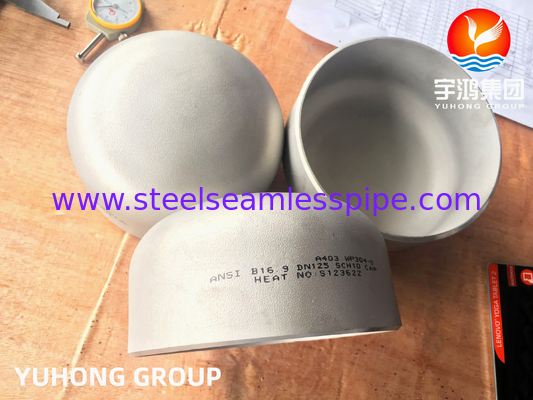 ASTM A403 WP304 Stainless Steel Pipe Cap Butt Weld Fitting ASME B16.9 Corrosion Resistant
