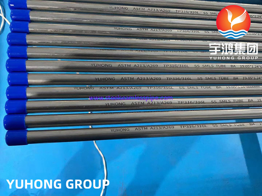Stainless Steel Tubes,  Bright Annealed ,ASTM A213 / ASTM A269 TP304/304L TP316/316L 19.05 X 1.65 X 6096MM