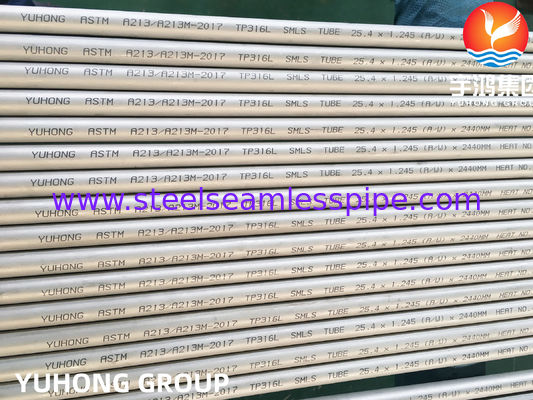 ASTM A213 TP316L S31603 SUS316L Stainless Steel Seamless Heat Exchanger Tube