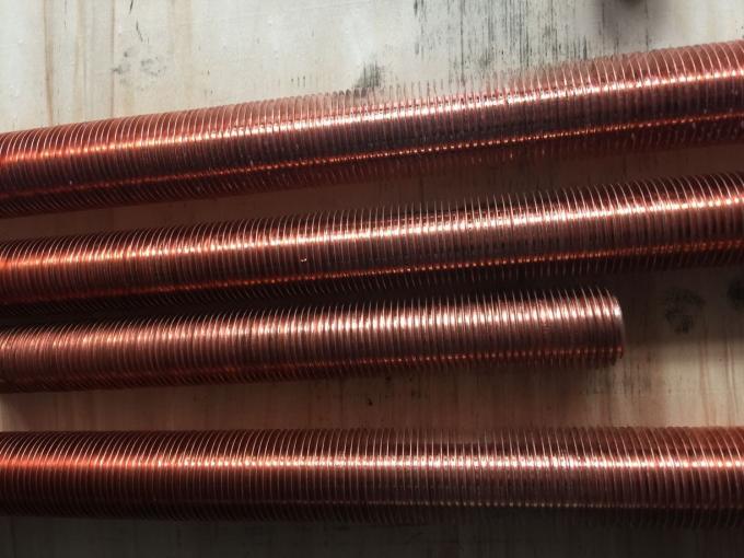 CuNi 90/10 Shape Type Heat Exchanger Fin Tube OD25.4 X 1.5WT L Finned Copper Tubing